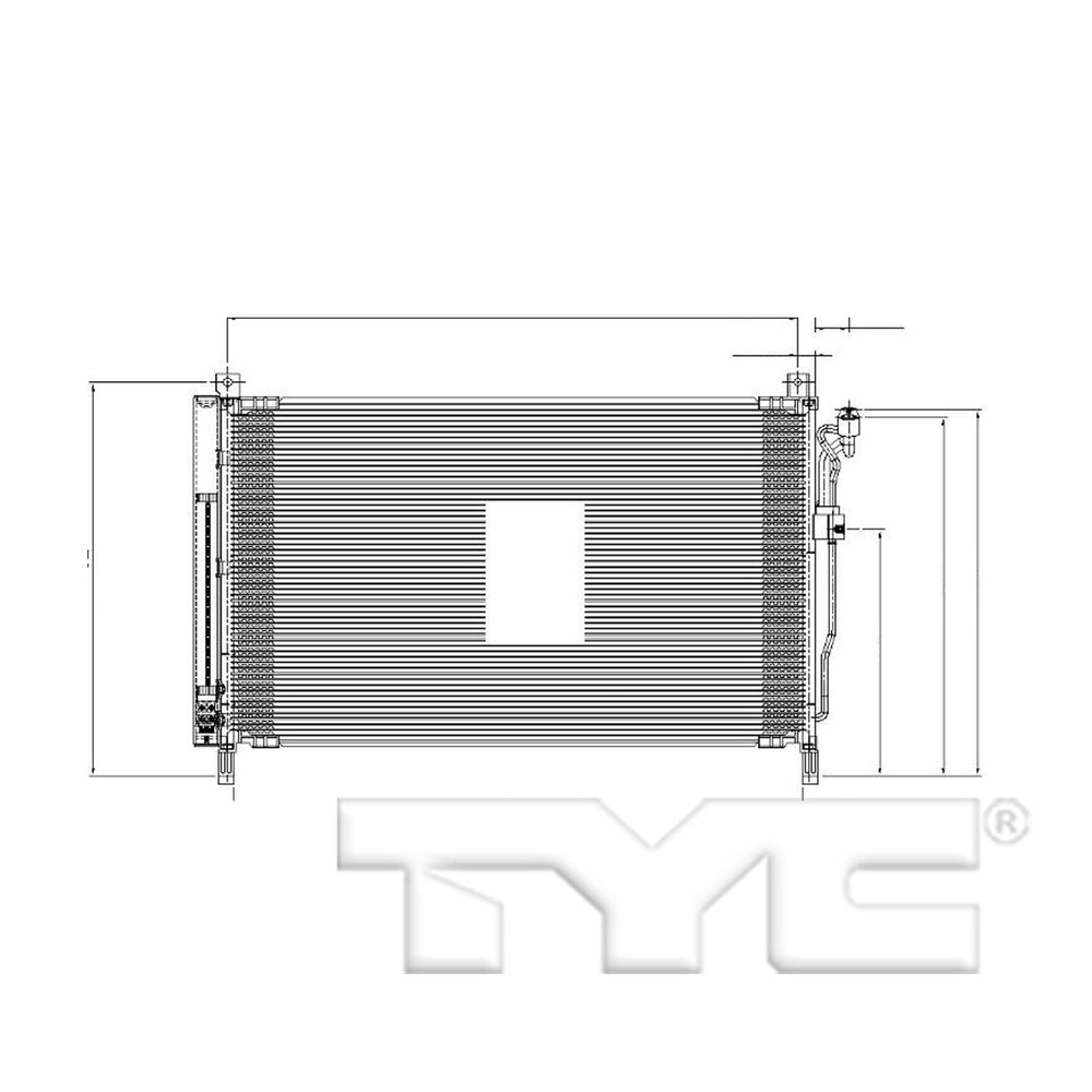 AC Condenser for 15-20 Nissan Murano 5MM w/Receiver & Dryer (PFC)