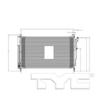 AC Condenser for 15-20 Nissan Murano 5MM w/Receiver & Dryer (PFC)