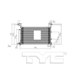 AC Condenser for 16-19 Lexus IS200t 5MM w/Receiver & Dryer (PFC)