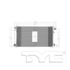 AC Condenser for 16-20 Toyota Prius 5MM w/Receiver & Dryer (PFC)