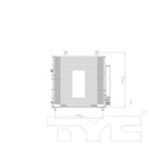 AC Condenser for 17-19 Mitsubishi Mirage/Mirage G4 w/Receiver & Dryer (PFC)