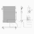 A/C Condenser for 12-21 Tesla Model S/L TA3030100 6007610-00-B