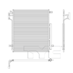 Condenser for 21-22 Jeep Grand Cherokee 3.6L/5.7L CH3030272 68488313AA