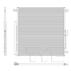 Condenser for 21-25 Dodge Durango CH3030275 68480076AC