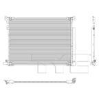 Condenser for 22-24 Toyota RAV4 Hybrid 2.5L TO3030350 884A0-0R040