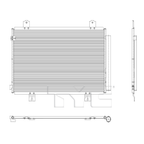 Condenser for 23-25 Honda Accord Hybrid 5mm 80100-30B-A01 HO3030180
