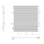 Condenser for 21-24 Volkswagen ID 4.5mm 1EA 816 411 A VW3030142
