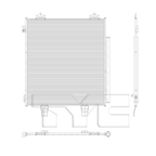 Condenser for 23-24 Honda Pilot V6 3.5L 5.5mm 80100-T90-A01
