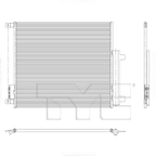 AC Condenser for 23-25 Dodge Hornet 5.5MM w/R/D CH3030278 68475915AA