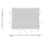 Condenser for 24-25 Subaru Crosstrek XV 2.5L 5.5mm 73210FN000 SU3030146