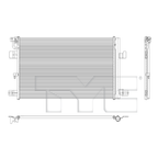 Condenser for 21-25 Audi A4 AU3030144 8W0 816 411 AA