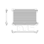 Condenser for 23-24 Toyota Prius Prime L4 2.0L 884A0-47020 TO3030354