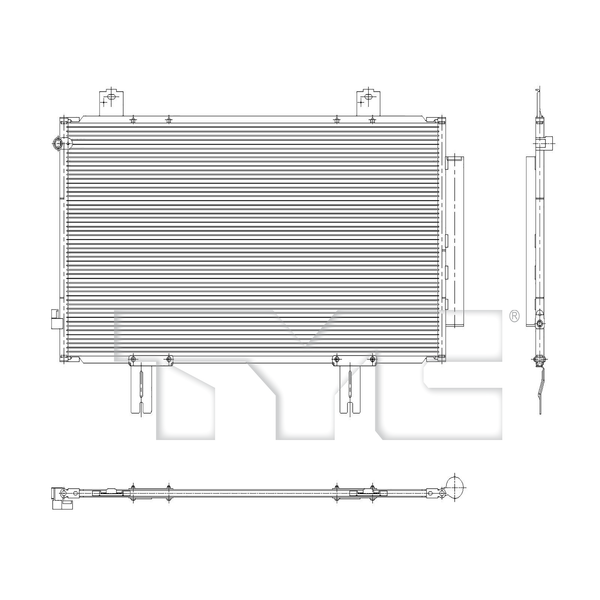 Condenser for 21-25 Acura TLX V6 3.0T AC3030137 80100-TGZ-A01