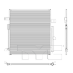 Condenser for 22-25 Jeep Wagoneer/Grand Wagoneer 3.0L Turbo CH3030276 68468125AA