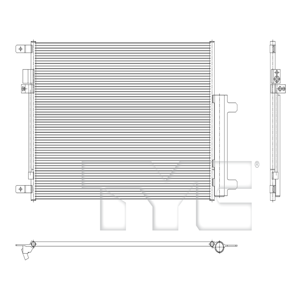 Condenser for 23-25 Jeep Compass 5.5mm CH3030277 68494833AA