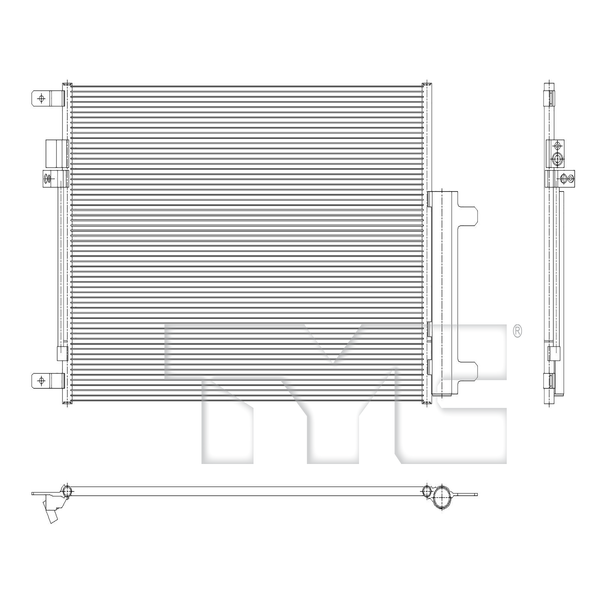Condenser for 23-25 Jeep Compass 5.5mm CH3030277 68494833AA