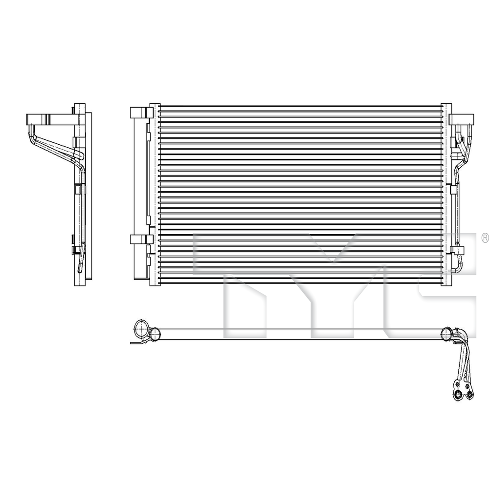 Condenser for 23-25 Hyundai Sonata Hybrid HY3030201 97606-L5AA0