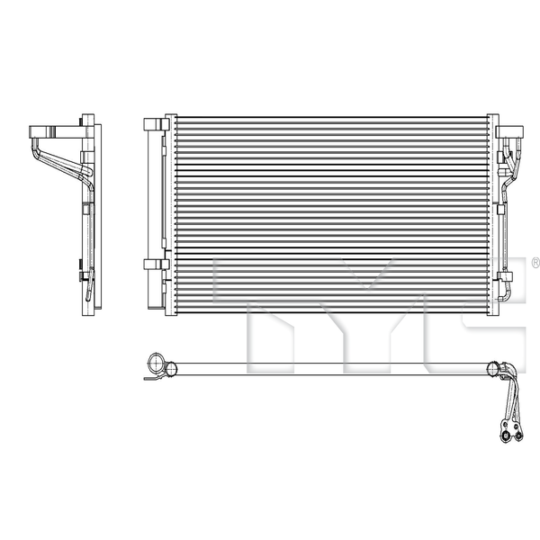 Condenser for 23-25 Hyundai Sonata Hybrid HY3030201 97606-L5AA0