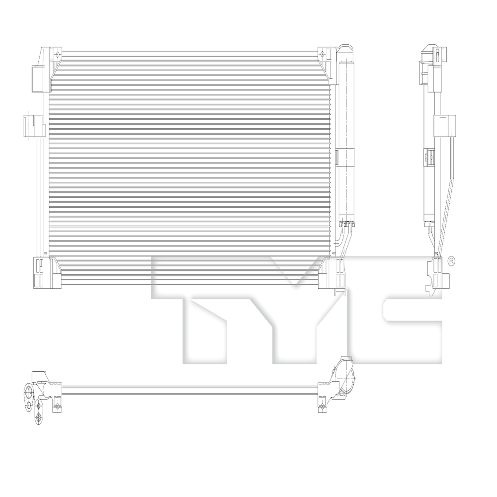 A/C Condenser for 21-23 Infiniti QX50 2.0L L4 Turbo IN3030172 92100-5VG0A