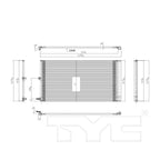 AC Condenser for 11-14 Ford F150 Pickup 3.5T/3.7/5.0L w/Receiver & Dryer (PFC)