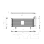 AC Condenser for 12-17 Toyota Camry Hybrid 5MM w/Receiver & Dryer (PFC)