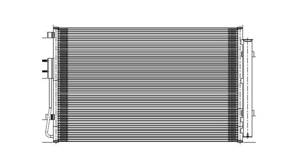 AC Condenser for 13-18 Hyundai Santa Fe Sport 2.4L 5MM w/Receiver & Dryer (PFC)