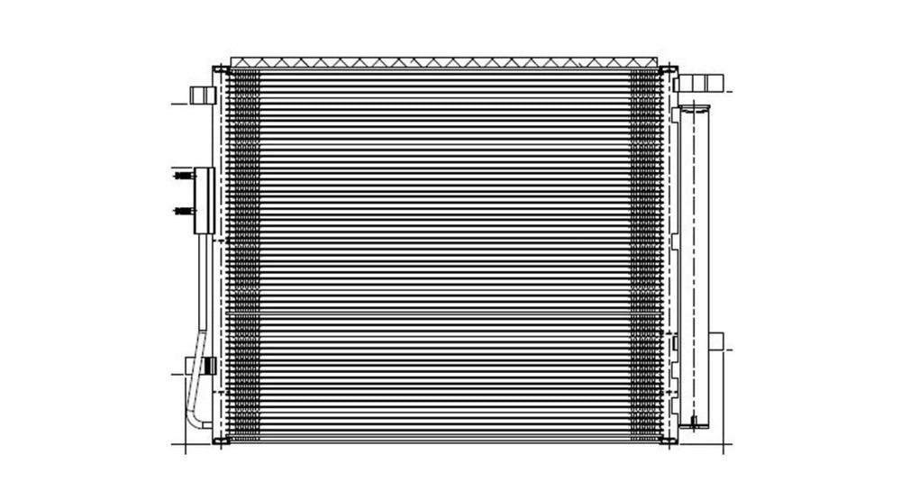AC Condenser for 13-18 Hyundai Santa Fe Sport 2.0L 5MM w/Receiver & Dryer (PFC)
