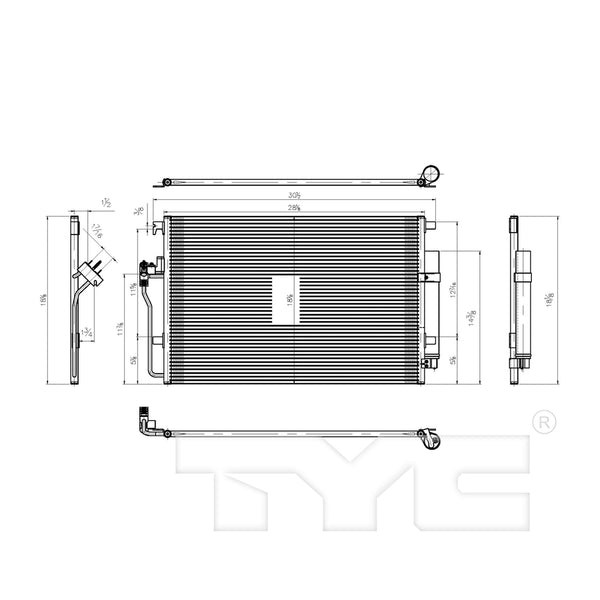 AC Condenser for 10-18 Mercedes Benz Sprinter Van (PFC)
