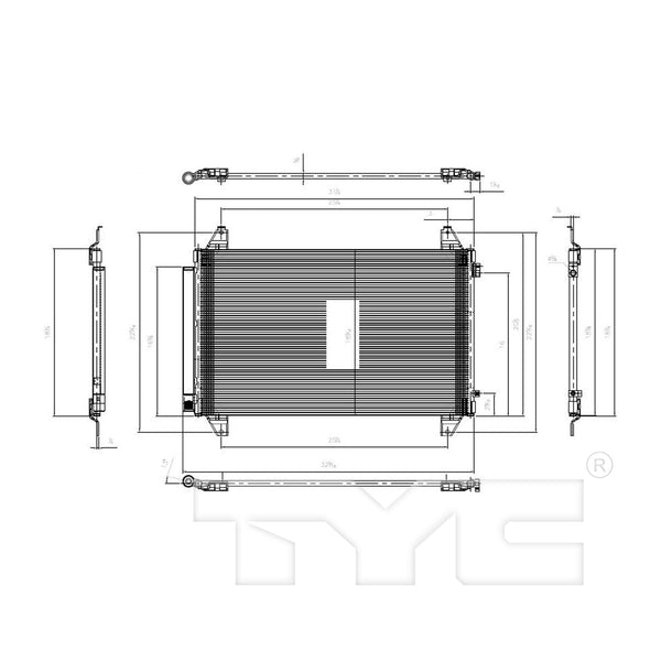AC Condenser for 14-20 Acura MDX w/Receiver & Dryer (PFC)