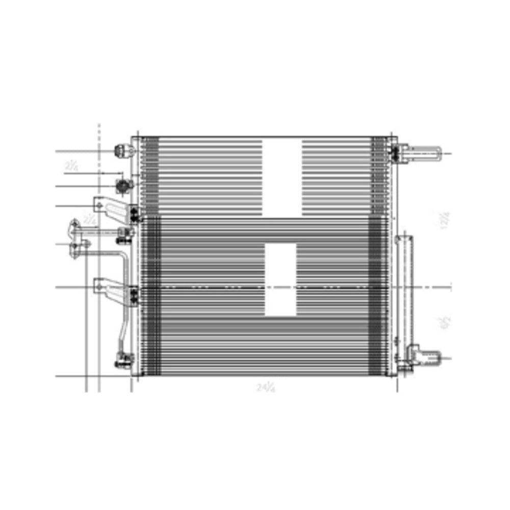 AC Condenser for 13-19 Ram R1500 3.0L/3.6L/5.7L w/w/Receiver & Dryer (PFC)