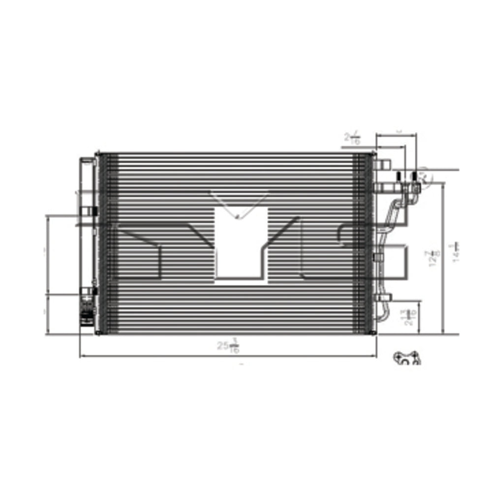 AC Condenser for 14-16 Kia Soul 5MM w/Receiver & Dryer (PFC)