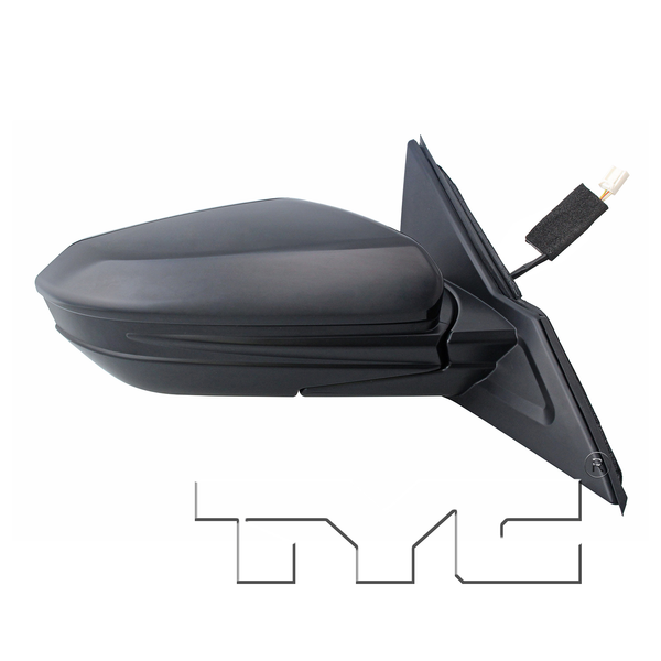 Side Mirror for 16-17 Honda Civic Power Non-Heated w/o Signal Passenger Right