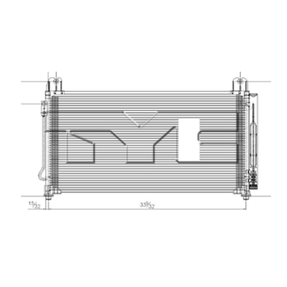 AC Condenser for 15-19 Chevy Silverado/GMC Sierra 2500/3500 6.0/6.6L (PFC)