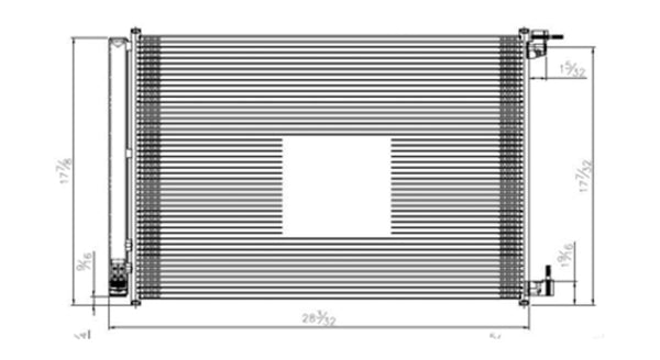 AC Condenser for 15-19 Mercedes Benz C300/C400 6MM w/Receiver & Dryer (PFC)