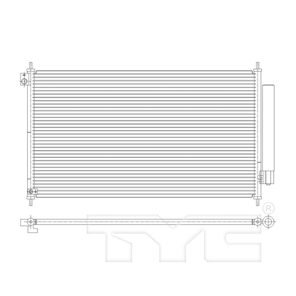AC Condenser for 16-17 Acura ILX w/Receiver & Dryer (PFC)
