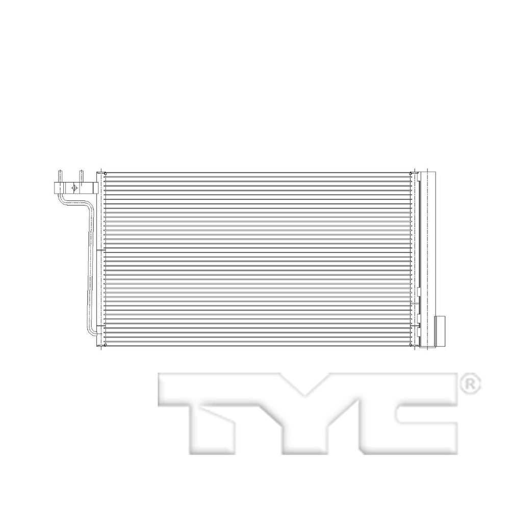 AC Condenser for 15-18 Ford Focus 2.0L w/Receiver & Dryer (PFC)