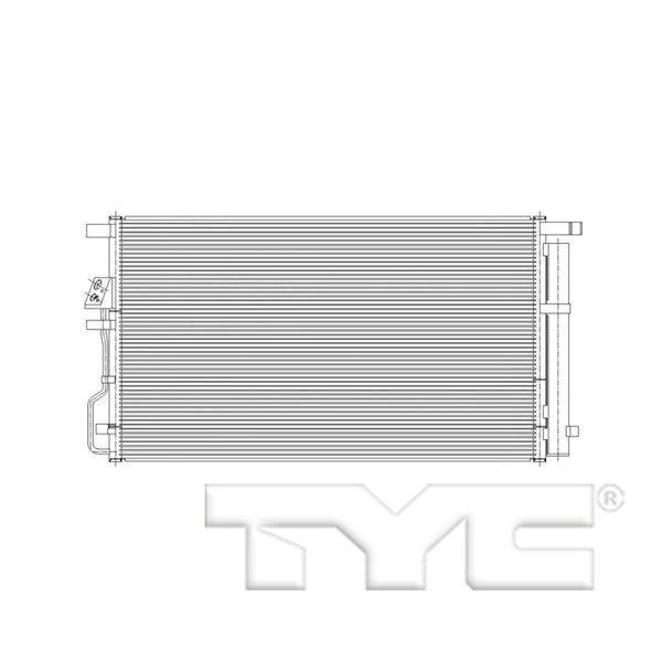 AC Condenser for 16-18 Hyundai Tucson SE 2.0L/2.4L 5MM w/Receiver & Dryer (PFC)