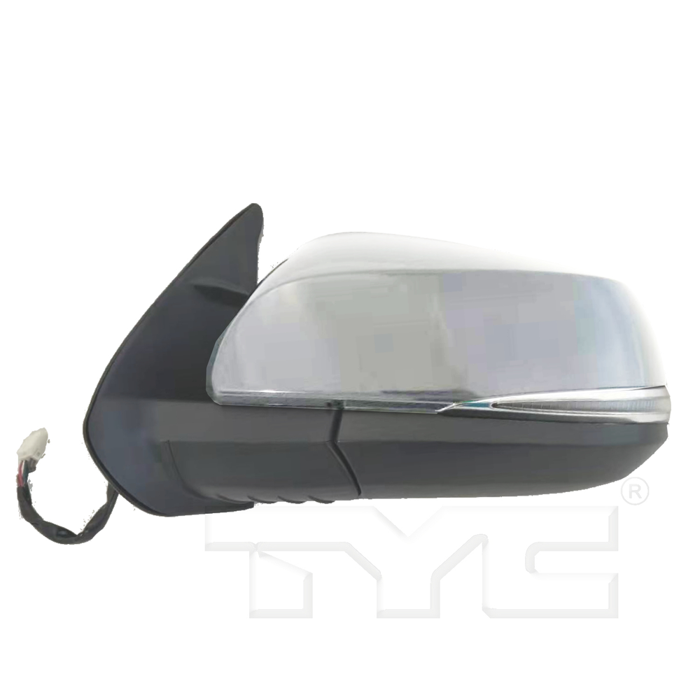 Mirror Left Driver for 16-20 Toyota Tacoma Power Heated w/ Signal Chrome