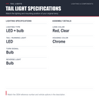 Tail Light Rear Back Lamp for 09-15 Toyota Tacoma Pickup Driver Left