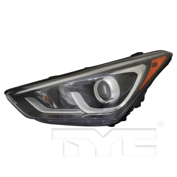 Halogen Headlight Lamp for 17-18 Hyundai Santa Fe Sport w/LED Accent Driver