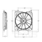 Radiator Cooling Fan Assembly for 17-19 Honda CR-V 1.5L/2.4L HO3115169