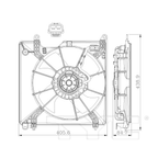 Radiator Cooling Fan Assembly for 19-22 Acura ILX AC3115129 19015-R4H-A01