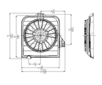 Condenser Cooling Fan Assembly for 01-05 Dodge Caravan/Chrysler Voyager/Town & Country