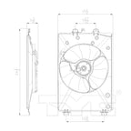 Condenser Cooling Fan Assembly for 09-15 Honda Pilot AWD HO3020101 38615-RN0-A01