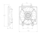 Condenser Cooling Fan Assembly for 09-13 Subaru Forester w/Turbo SU3115124