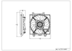 Condenser Cooling Fan Assembly for 14-18 Subaru Forester SU3113111 73310SG000