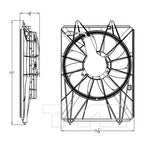 Condenser Cooling Fan Assembly for 14-20 Acura MDX AC3113115 38615-5J6-A01