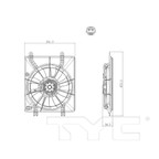 Condenser Cooling Fan Assembly for 23-25 Honda Accord HO3113154 38611-6CJ-H01