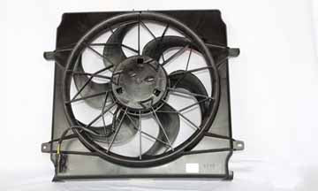 Dual Radiator & Condenser Cooling Fan Assembly for 02-04 Jeep Liberty 2.4L