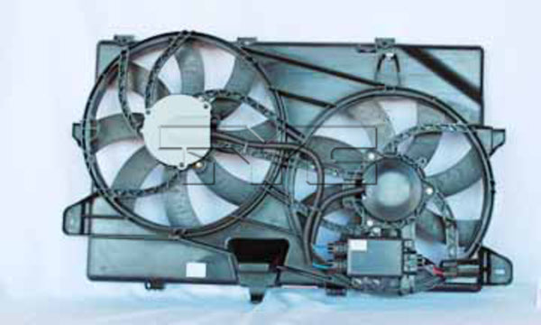 Dual Radiator Condenser Cooling Fan Assembly for 07-14 Ford Edge w/Towing Pkg
